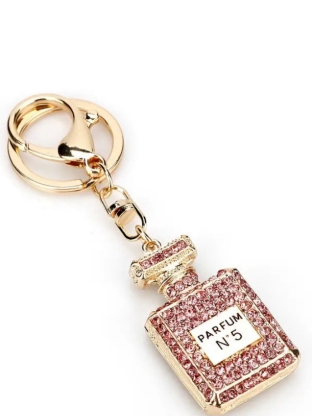 Perfume Bottle Keychain-Sparkling
Rhinestone
Keychain -Champagne gold